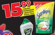 Sunlight Dishwashing Liquid Refill Pouch-750ml