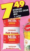 Ritebrand Fresh Full Cream Milk-1ltr Sachet