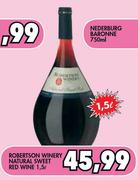 Robertson Winery Natural Sweet Red Wine-1.5L
