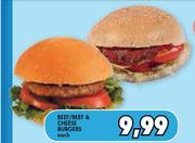 Beef/Beef & Cheese Burgers-Each