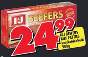 I&J Beefers Beef Patties Assorted-500g