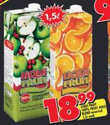 Liqui Fruit 100% Fruit Juice Blend Assorted-1.5L Each