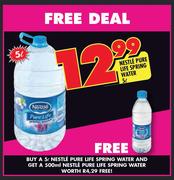 Nestle Pure Life Spring Water-5L + Free 500ml Nestle Pure Life Spring Water