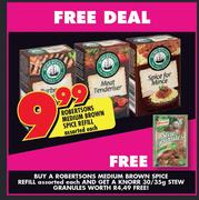 Robertsons Medium Brown Spice Refill Assorted-Each + Free Knorr 30/35g Stew Granules