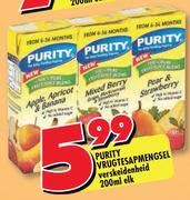 Purity Vrugtesapmengsel Verskeidenheid-200ml Elk