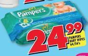 Pampers Baby Wipes-64/56's