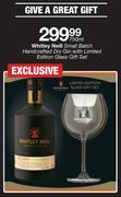 Whitley Neill Small Batch Handcrafted Dry Gin With Limited Edition Glass Gift Set-750ml