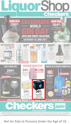 Checkers LiquorShop Western Cape : Gin Day (7 June - 10 June 2017), page 1