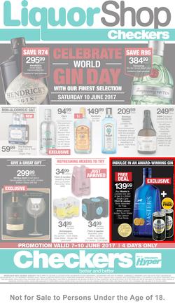 Checkers LiquorShop Western Cape : Gin Day (7 June - 10 June 2017), page 1