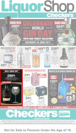 Checkers LiquorShop Western Cape : Gin Day (7 June - 10 June 2017), page 1
