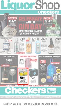 Checkers LiquorShop Western Cape : Gin Day (7 June - 10 June 2017), page 1