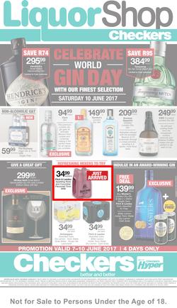 Checkers LiquorShop Western Cape : Gin Day (7 June - 10 June 2017), page 1