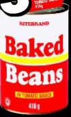 Ritebrand Baked Beans In Tomato Sauce-410gm