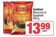 Sunblest Macaroni Or Spaghetti-500g Each