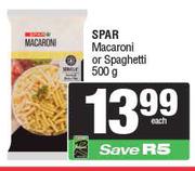 Spar Macaroni Or Spaghetti-500g Each