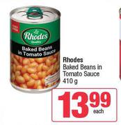 0Rhodes Baked Beans In Tomato Sauce-410g Each