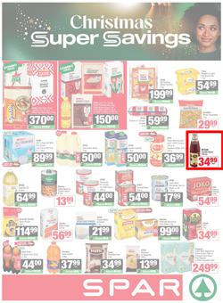 SPAR & SUPERSPAR Western Cape : Christmas Super Savings (21 October - 09 November 2025), page 1