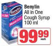 Benylin All In One Cough Syrup-100ml
