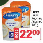 Purity Puree Pouches Assorted-For Any 2 x 100g