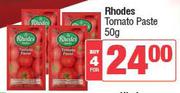 Rhodes Tomato Paste-For 4 x 50g