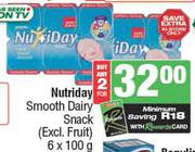 Nutriday Smooth Dairy Snack (Excl. Fruit)-For Any 2 x 6x100g