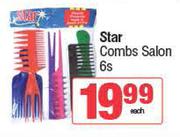 Star Combs Salon-6's Pack