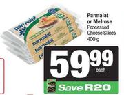 Parmalat Or Melrose Processed Cheese Slices-400g Each