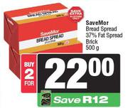 SaveMor Bread Spread 37% Fat Spread Brick-For 2 x 500g