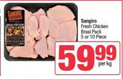 Sangiro Fresh Chicken Braai Pack 5 Or 10 Piece-Per Kg