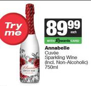 Annabelle Cuvee Sparkling Wine (Incl. Non-Alcoholic)-750ml Each