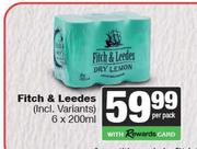 Fitch & Leedes-6 x 200ml Per Pack