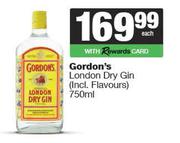 Gordon's London Dry Gin-750ml Each