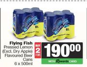 Flying Fish Pressed Lemon Flavoured Beer Cans-For 2 x 6 x 500ml