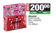 Absolut Spirit Cooler Cans-For 2 x 4 x 300ml
