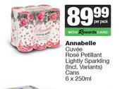 Annabelle Cuvee Rose Petillant Lightly Sparkling Cans-6 x 250ml