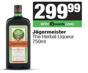 Jagermeister The Herbal Liqueur-750ml Each