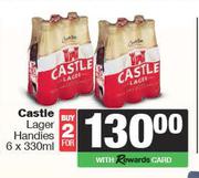 Castle Lager Handies-For 2 x 6 x 330ml