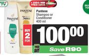 Pantene Shampoo Or Conditioner-For 2 x 400ml