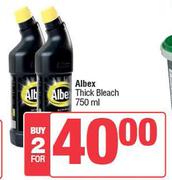 Albex Thick Bleach-For 2 x 750ml