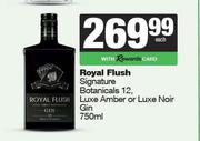 Royal Flush Signature Botanicals 12, Luxe Amber Or Luxe Noir Gin-750ml Each
