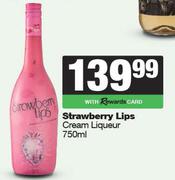 Strawberry Lips Cream Liqueur-750ml Each