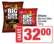 Willards Big Korn Bites Assorted-For 2 x 120g