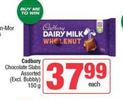Cadbury Chocolate Slabs Assorted-150g Each