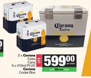 Corona Extra Cans-2 x 6 x 410ml Plus Corona Cooler Box-Per Combo 