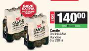 Castle Double Malt Handies-For 2 x 6 x 330ml