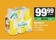 Savanna Non Alcoholic Handies-6 x 330ml Per Pack