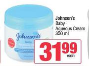 Johnson's Baby Aqueous Cream-350ml Each