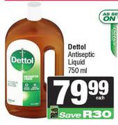 Dettol Antiseptic Liquid-750ml Each