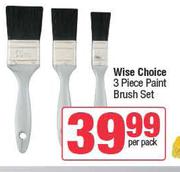 Wise Choice 3 Piece Paint Brush Set-Per Pack