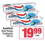 Aquafresh Base Range Toothpaste-100ml Each